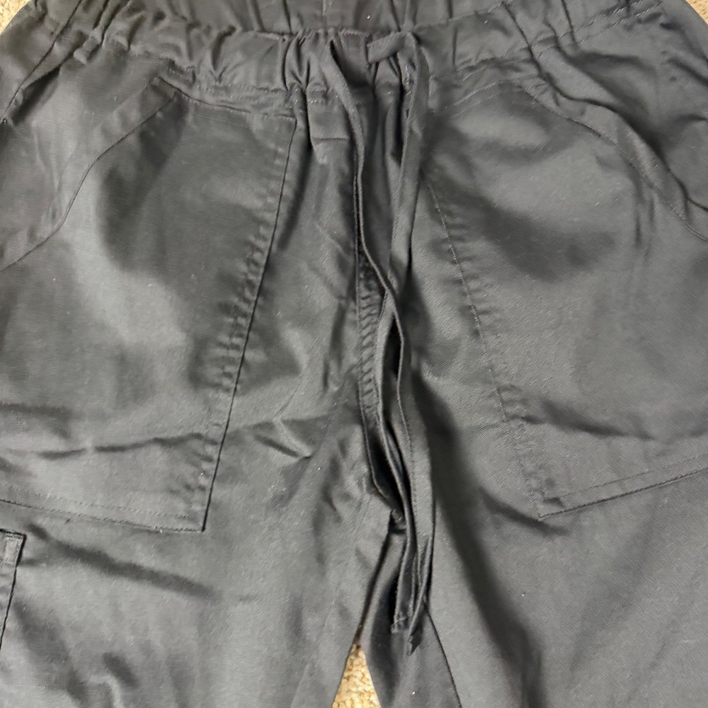 Cherokee Workwear Professionals Black Scrub Pants Womens Medium Short - Picture 7 of 8